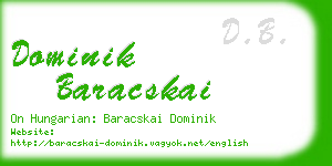 dominik baracskai business card